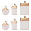 Electroplate Natural Freshwater Shell Pendants SHEL-TA0001-05-3