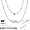 1Pc 304 Stainless Steel Cuban Link Chain Necklaces for Men Women NJEW-BM0001-08B-2