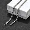 Non-Tarnish 304 Stainless Steel Rope Chain Necklaces X-NJEW-F226-03P-06-2