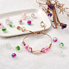 Transparent Spray Painted Crackle Glass Beads Strands GLAA-TA0003-09-13