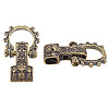  1Pc Tibetan Style Brass Shackle Clasps KK-NB0003-68-1