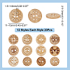 240Pcs 12 Styles 4-Hole Coconut Buttons DIY-AR0004-67-2