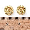 Brass Micro Pave Cubic Zirconia Beads KK-A189-03G-02-2