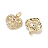 Brass Micro Pave Cubic Zirconia Pendants KK-D235-10G-02-2
