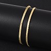 Brass Flat Snake Chain Necklace NJEW-R260-01G-3