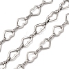304 Stainless Steel Heart Link Chains CHS-S012-18P-1