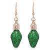 Christmas Theme Alloy Plastic Dangle Earrings FS-WG6FBD6-21-1