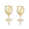 Brass Pave Cubic Zirconia Pendants KK-U009-09D-G-1