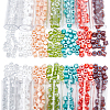  588Pcs 7 Style Opaque & Transparent Colours Luster Glass Round Bugle Beads SEED-NB0001-88-1