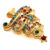 Christmas Theme Alloy Colorful Rhinestone Brooches JEWB-S022-02B-G-3