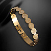 304 Stainless Steel Bangles for Women BJEW-F502-01G-1