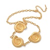 304 Stainless Steel 3 Snail Bib Necklaces for Women NJEW-Z061-05G-02-4