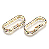 Brass Micro Pave Cubic Zirconia Spring Gate Rings ZIRC-S066-030-NF-3