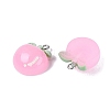Spray Painted Opaque Resin Pendants RESI-Q232-01A-2
