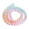 Transparent Painted Glass Beads Strands DGLA-A034-T6mm-A19-5