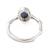 Oval Natural Kyanite Adjustable Rings RJEW-Q817-04P-06-3