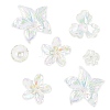 20Pcs 5 Styles UV Plating Acrylic Beads Caps TACR-FS0001-60-2