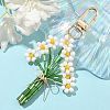 Flower Glass Seed Beads Pendant Decoration HJEW-TA00310-2