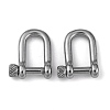 304 Stainless Steel D-Ring Anchor Shackle Clasps STAS-P182-19P-1