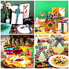 2Rolls 2 Styles Stripe Pattern Printed Polyester Grosgrain Ribbon OCOR-TA0001-37J-6
