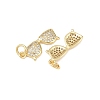 Brass Micro Pave Cubic Zirconia Pendants KK-P339-17G-2