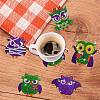 Owl DIY Diamond Painting Coaster Kits PW-WGB9715-01-3