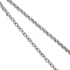 304 Stainless Steel Cable Chain Rolo Chain Bracelet Making AJEW-JB01459-02-4