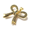 Rack Plating Brass Micro Pave Cubic Zirconia Charms KK-G500-14C-G-2