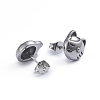 Retro 304 Stainless Steel Stud Earrings EJEW-L248-032AS-2