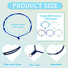 50Pcs 5 Colors Adjustable Nylon Cord Bracelet Making BJEW-TA00670-4
