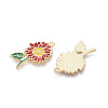 Alloy Enamel Pendants ENAM-T024-32G-G-2