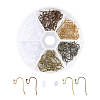 Brass Hook Ear Wire/Earring Hook and Plastic Ear Nuts KK-TA0007-08-1