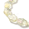 Transparent Electroplate Glass Beads Strands EGLA-F159-FR03-3