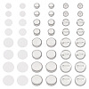 100 Sets 4 Styles Flat Round Sublimation Blank Badge Button Parts DIY-TA0013-64-1