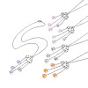 201 Stainless Steel Cloud with Glass Tassel Pendant Necklace for Women  NJEW-JN04274-1