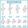 90Pcs 9 Styles Brass Slide On End Clasp Tubes KK-WR0001-36S-2