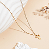 304 Stainless Steel Letter Pendant Necklaces NJEW-LP0001-53P-G-3