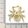 Rack Plating Brass Micro Pave Cubic Zirconia Pendants KK-C074-29G-3