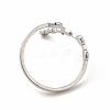 Non-Tarnish 304 Stainless Steel Morning Star Open Cuff Ring for Women X-RJEW-B027-12P-2