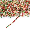 4 Colors 15/0 Christmas TOHO Round  Seed Beads SEED-X0058-30-3