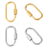 Unicraftale 4Pcs 2 Colors 304 Stainless Steel Screw Carabiner Lock Charms STAS-UN0053-34-1