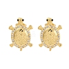 Rack Plating Brass Micro Pave Clear Cubic Zirconia Stud Earrings for Women EJEW-C125-31G-4