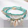 11Pcs Boho Seed Beads Stretch Bracelets Set JB738A-2