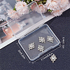 8Pcs Brass Clear Cubic Zirconia Rhombus Links Connector Charms ZIRC-BBC0003-73-7
