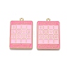 Rack Plating Alloy Enamel Pendants ENAM-N056-430A-1