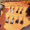 Halloween Series Alloy Enamel Dangle Earrings EJEW-JE06522-1