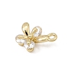 Brass Micro Pave Clear Cubic Zirconia Charms CU-CBA3D76-03G-02-2