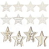 4 Styles Christmas Theme Unfinished Wood Solid Display Decorations DJEW-WH20002-21B-1