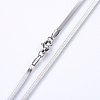 304 Stainless Steel Herringbone Chain Necklaces X-NJEW-P226-09P-2