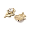 UV Plating Alloy Rhinestone Pendants FIND-A054-02G-2